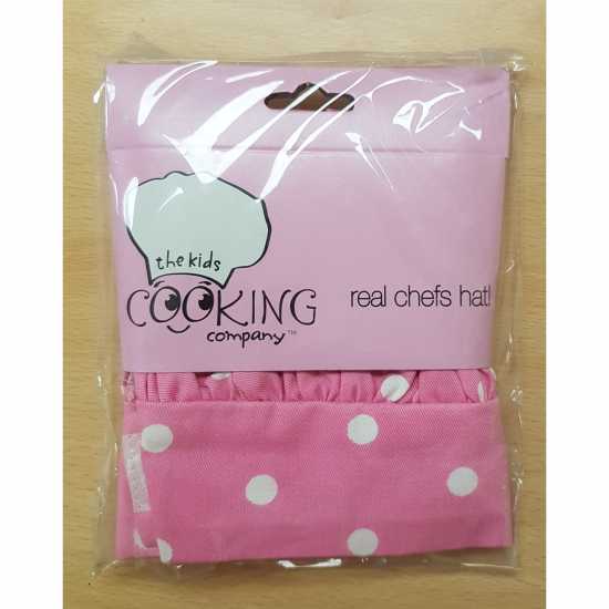 Pink Spotty Kids Chefs Hat  Шапки с козирка