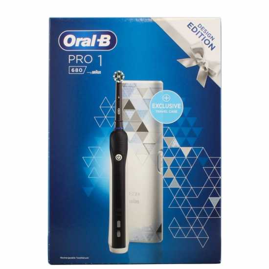 Oral B Pro 1 680 Black Electric Toothbrush Pink Тоалетни принадлежности