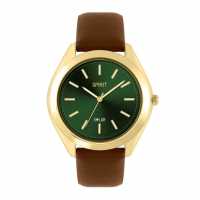 Spirit Gent's Solar Brown Strap Green Dial Watch