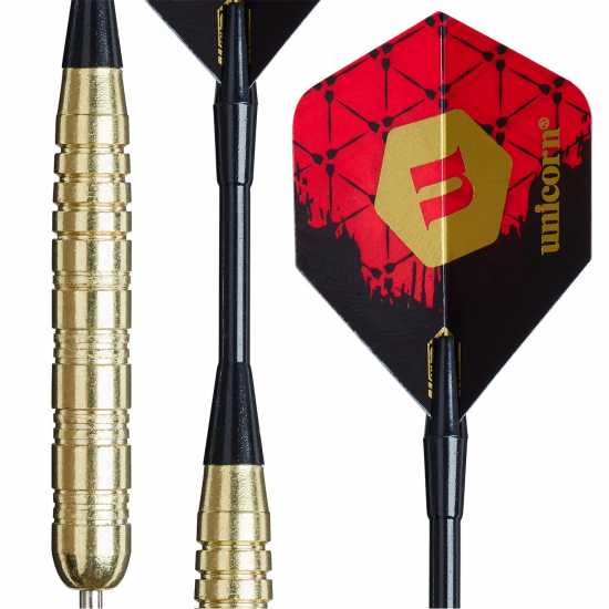 Steel Tip Darts Set | Level 1 | Brass Plated Steel Barrels | Knurled Grip  