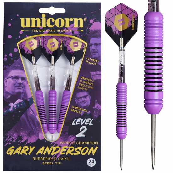 Tip Darts Set Level 2 Gary The Flying Scotsman Anderson Rubberised Brass Barrels Tip Darts Set Level 2 Gary The Flying Scotsman Anderson Rubberised Brass Barrels