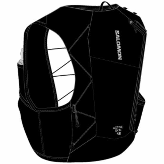 Salomon Active Skin 12L Run Vest Adults Черно Раници