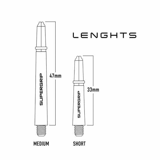 Harrows Darts Darts Supergrip Shafts 5 Pack Set  