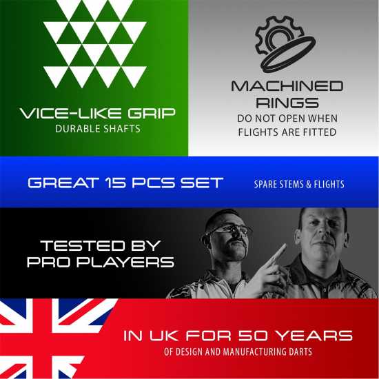 Harrows Darts Darts Supergrip Shafts 5 Pack Set  