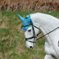 Weatherbeeta Prime Marble Ear Bonnet Blue/Orange За коня