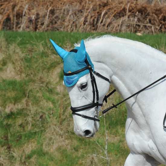 Weatherbeeta Prime Marble Ear Bonnet Blue/Orange За коня