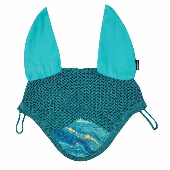 Weatherbeeta Prime Marble Ear Bonnet Blue/Orange За коня