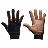 Sale Just Togs Togs Crochet Equesgrian Gloves Womens Black/Tan Ръкавици шапки и шалове