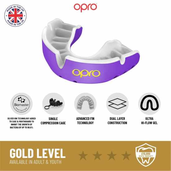Opro Self-Fit Gold 34 White/Gold Боксови протектори за уста