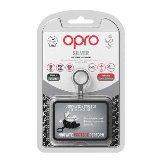 Opro Self-Fit Silver 34 Clear/Clear Боксови протектори за уста