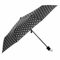 Slazenger Web Fold Umbrella Black/Polka Чадъри за дъжд