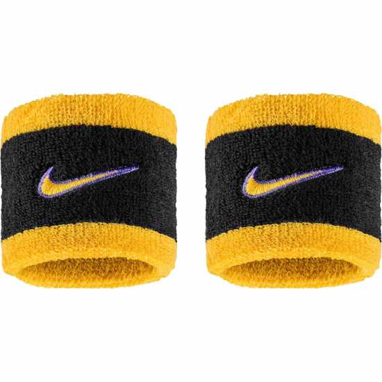 Nike 2 Бр. Ленти За Ръце Swoosh Wristband 2 Pack Black/Purple Nike 2 Бр. Ленти За Ръце Swoosh Wristband 2 Pack Black/Purple