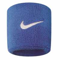 Nike 2 Бр. Ленти За Ръце Swoosh Wristband 2 Pack Blue/White 