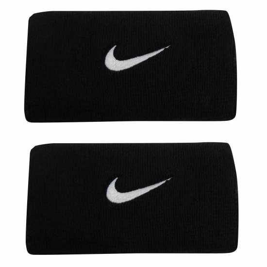 Ленти за глава и кърпи за зала Nike Double Wrist Band Черно/Бяло Nike Double Wrist Band Черно/Бяло Ленти за глава и кърпи за зала
