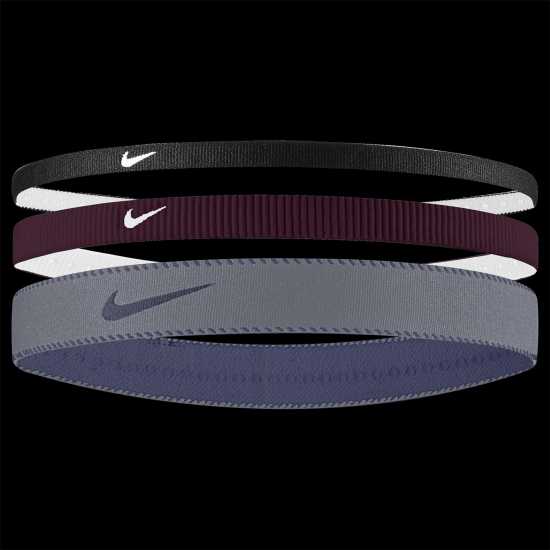 Nike Flex Mixed Width Headbands (3 Pack) Бордо/Индиго Nike Flex Mixed Width Headbands (3 Pack) Бордо/Индиго