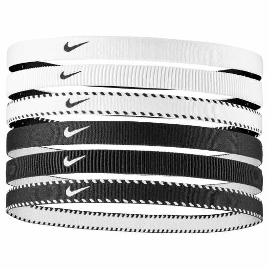 Nike Flex Headbands (6 Pack) Черно/Бяло Nike Flex Headbands (6 Pack) Черно/Бяло