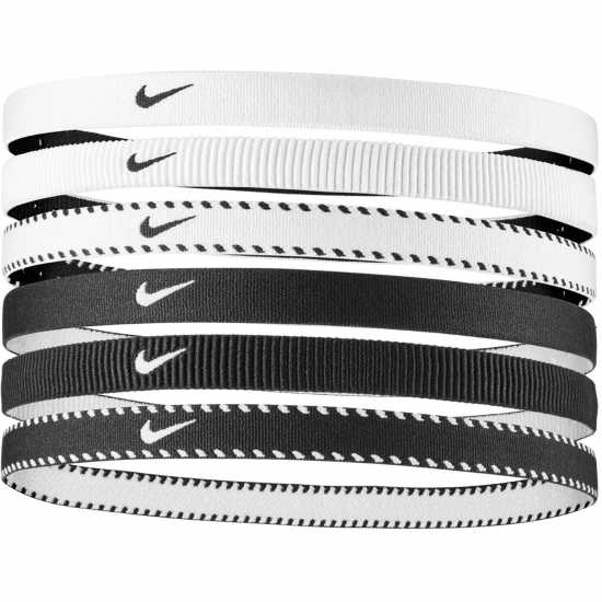 Nike Flex Headbands (6 Pack) Black Pack 