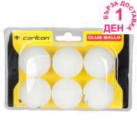 Carlton Топчета За Тенис На Маса Club Table Tennis Balls 6 Pack White Хилки за тенис на маса