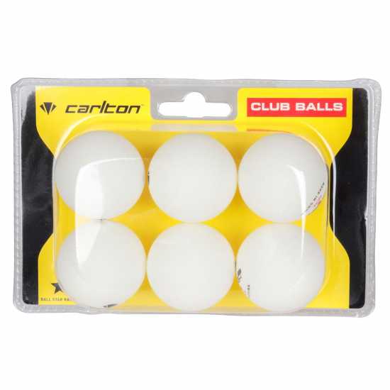 Carlton Топчета За Тенис На Маса Club Table Tennis Balls 6 Pack White Хилки за тенис на маса