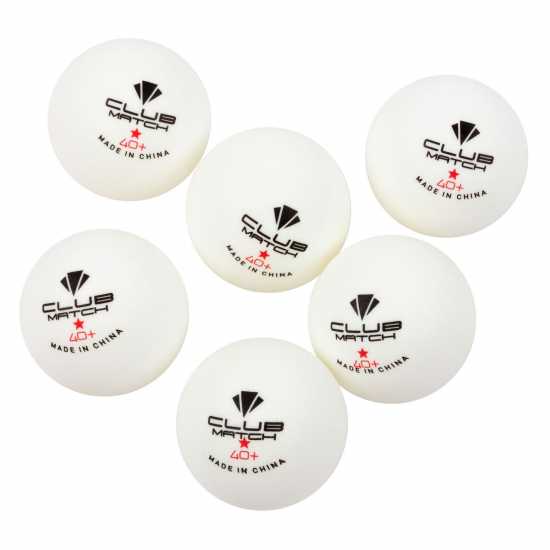 Carlton Топчета За Тенис На Маса Club Table Tennis Balls 6 Pack White Хилки за тенис на маса