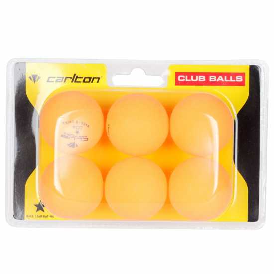 Carlton Топчета За Тенис На Маса Club Table Tennis Balls 6 Pack Adults Оранжево 