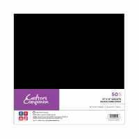 12Inch X 12Inch Smooth Black Card Pack 50Pc