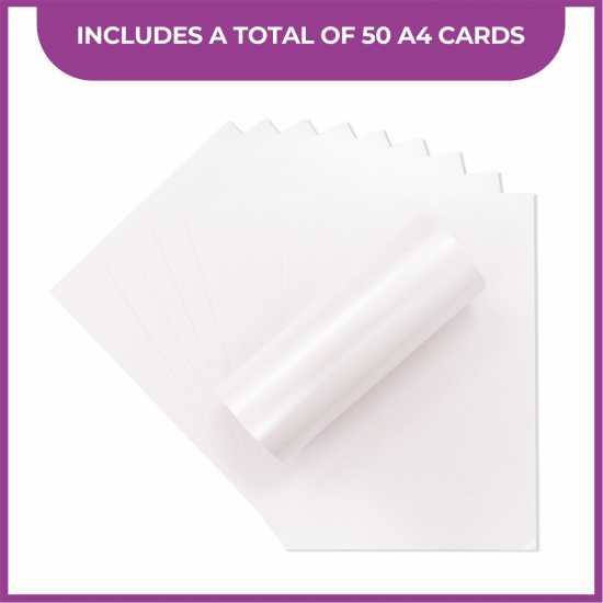 Snow White Silver A4 Printable Card Pack 50 Sheets