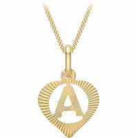 9Ct Gold Heart Initial Necklace  Бижутерия