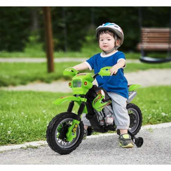 Homcom 6V Kids Child Electric Motorbike 3-6 Years Green Подаръци и играчки