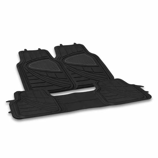 Deluxe Celebrity Rubber Car Mat Set With Full Cros  Аксесоари за коли