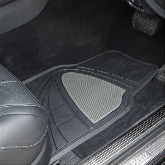Deluxe Celebrity Rubber Car Mat Set With Full Cros  Аксесоари за коли
