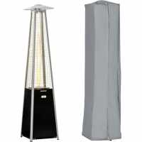 Outsunny 11.2Kw Outdoor Patio Gas Heater Black Градина