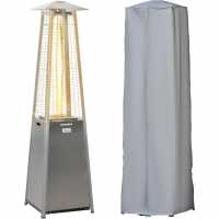 Outsunny 11.2Kw Outdoor Patio Gas Heater Silver Градина