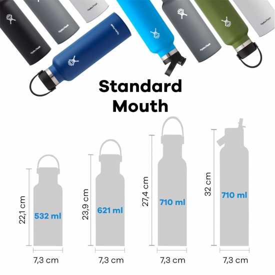 Hydro Flask 21Oz Standard Mouth Черно Бутилки за вода