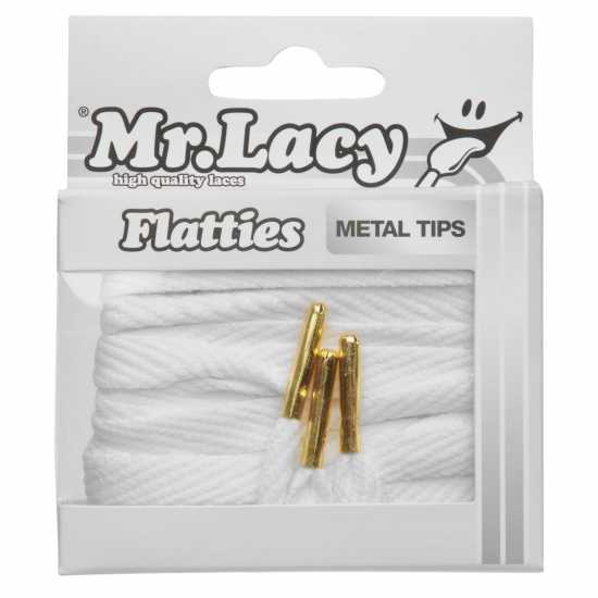 Mr Lacy Flatties Metal White/Gold 130 Стелки за обувки