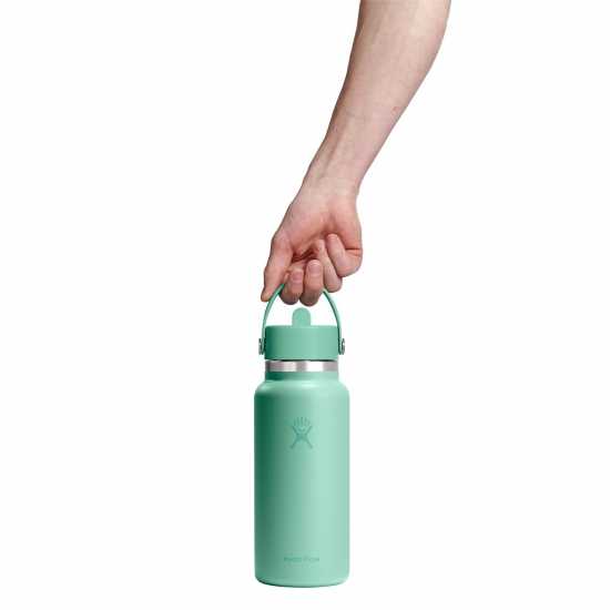 Шише За Вода Hydro Flask Wide Mouth Water Bottle 946 Ml (32 Oz) With Flex Straw Cap Mermaid Green 