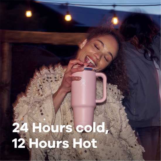 Бутилки за вода Hydro Flask Flask Travel Tumbler 709 Ml (24 Oz) Black Hydro Flask Flask Travel Tumbler 709 Ml (24 Oz) Black Бутилки за вода