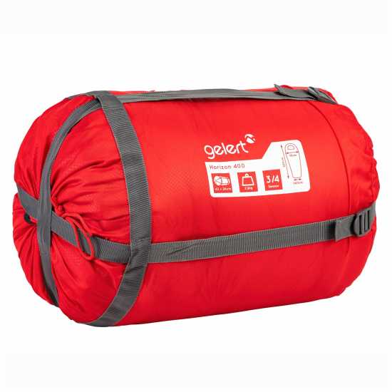 Gelert Спален Чувал Horizon 400 Sleeping Bag Red Почистване и импрегниране