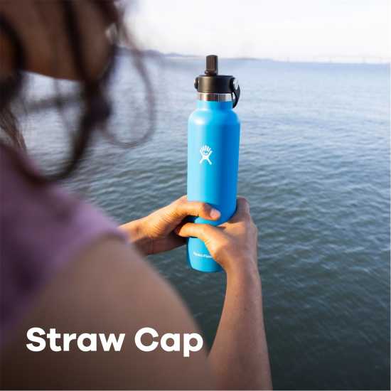 Шише За Вода Hydro Flask Flask Standard Mouth Water Bottle 621 Ml (21 Oz) With Flex Straw Cap Риф Бутилки за вода