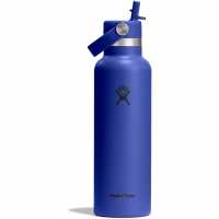 Шише За Вода Hydro Flask Standard Mouth Water Bottle 621 Ml (21 Oz) With Flex Straw Cap Capri Blue Шише За Вода Hydro Flask Standard Mouth Water Bottle 621 Ml (21 Oz) With Flex Straw Cap Capri Blue