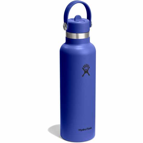 Шише За Вода Hydro Flask Standard Mouth Water Bottle 621 Ml (21 Oz) With Flex Straw Cap Capri Blue Шише За Вода Hydro Flask Standard Mouth Water Bottle 621 Ml (21 Oz) With Flex Straw Cap Capri Blue