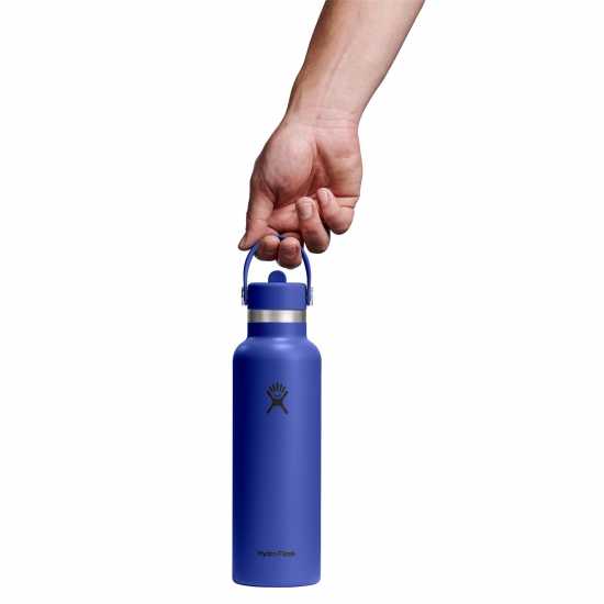 Шише За Вода Hydro Flask Standard Mouth Water Bottle 621 Ml (21 Oz) With Flex Straw Cap Capri Blue Шише За Вода Hydro Flask Standard Mouth Water Bottle 621 Ml (21 Oz) With Flex Straw Cap Capri Blue