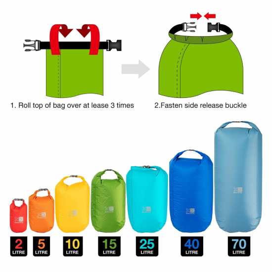 Дъждабран За Раница Karrimor Ultimate Adventure Waterproof Dry Bag 2 Litres Раници