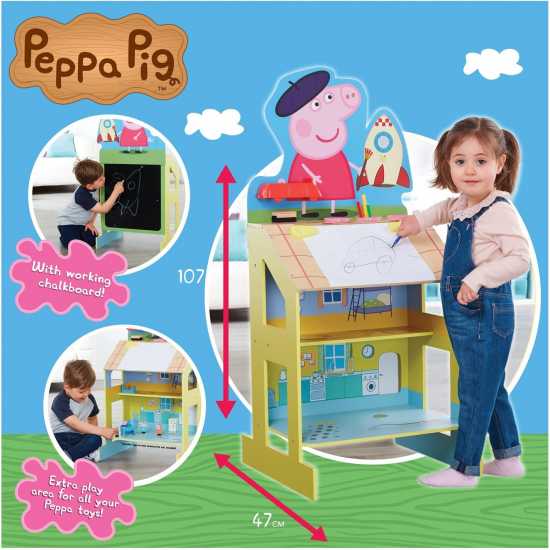 Peppa Pig Pig Play And Draw Wooden Easel  Подаръци и играчки
