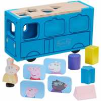 Peppa Pig Pig Wooden School Bus With Accessories  Подаръци и играчки