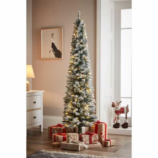 Snowflocked Pre-Lit Tree  - Коледна украса