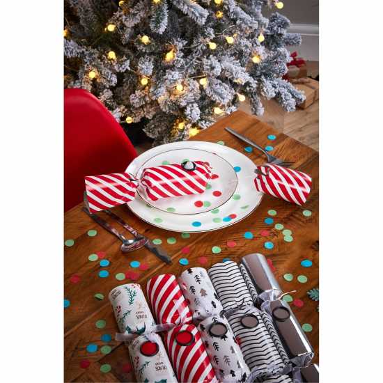 Коледни Крекери Of 6 Confetti Christmas Crackers  Коледна украса
