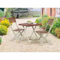 2 Tone Square Burley Bistro Set - Forest White  Лагерни маси и столове