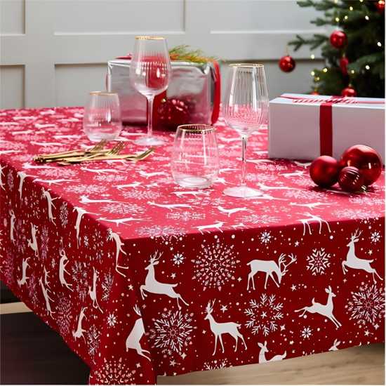 The Spirit Of Christmas Table Cloth 54 Reindeer One Size  Коледна украса