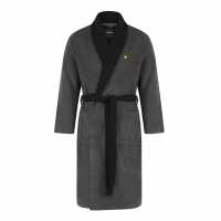 Lyle And Scott Contrast Trim Towel Dressing Gown Сиво/Черно Lyle And Scott Contrast Trim Towel Dressing Gown Сиво/Черно